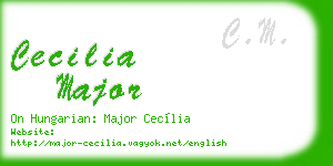 cecilia major business card